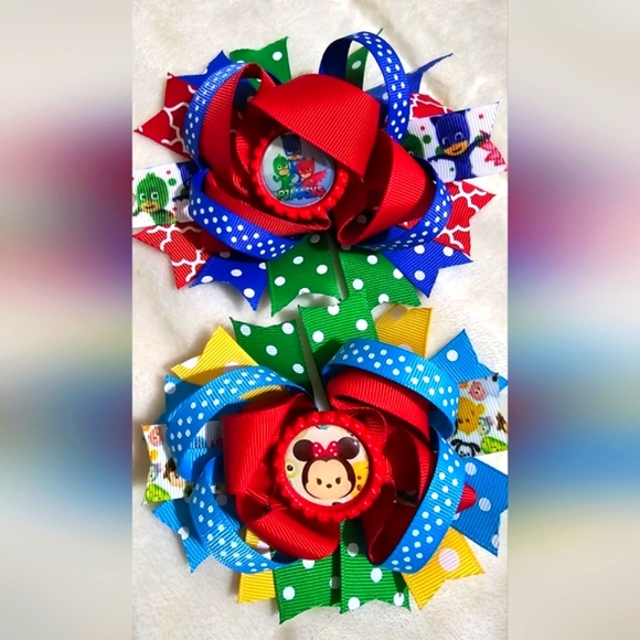 Huge Lot of 23 Boutique Disney Style Alligator Clip Hairbows - Picture 2 of 16